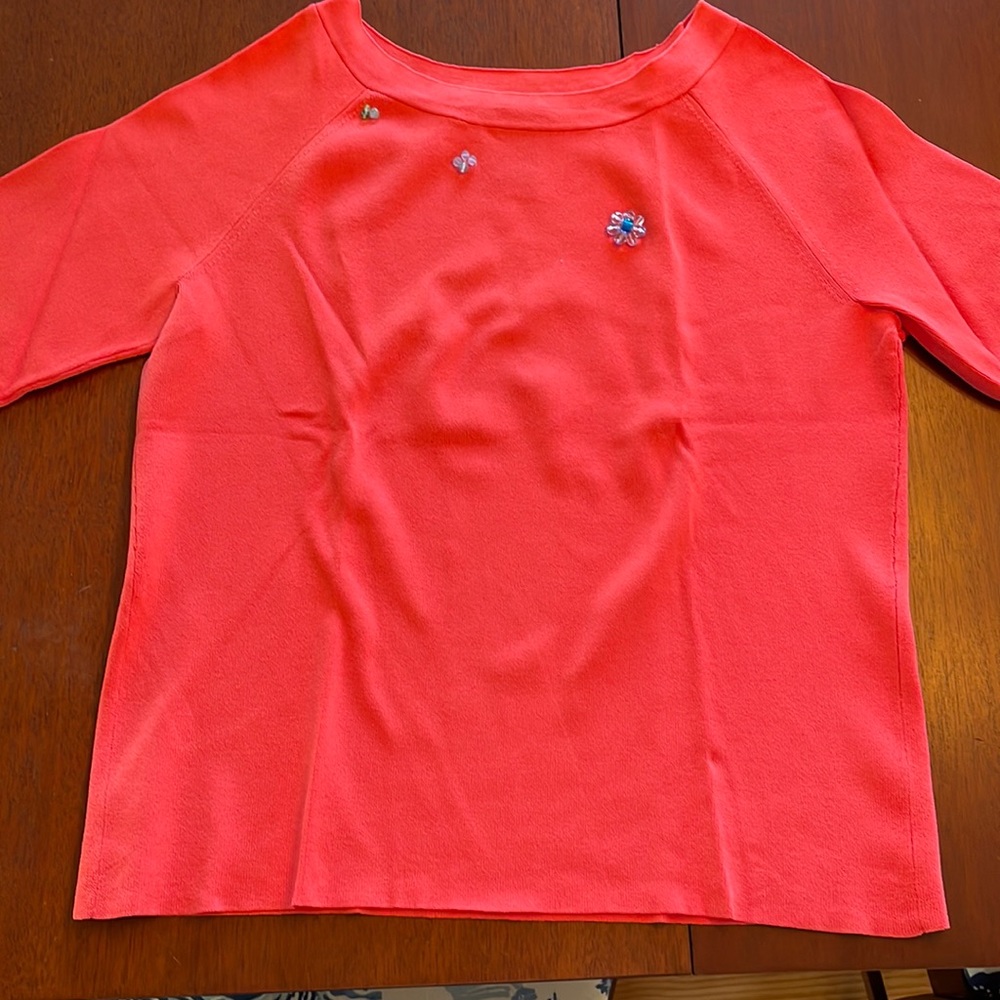 Apostrophe long sleeve shirt in salmon color
